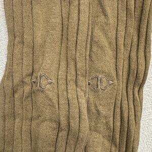 Brown Ribbed Knit men's socks